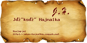 Jáksó Hajnalka névjegykártya